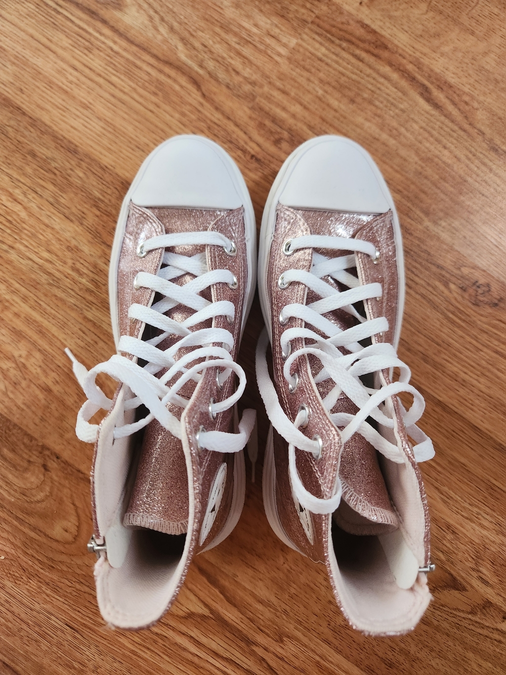 Converse All Star Platform Glitter High-Top Sneakers - Pink - Women's / Big Kids - Picture 4 of 7